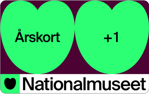 Nationalmuseet årskort for 1 person + ledsager
